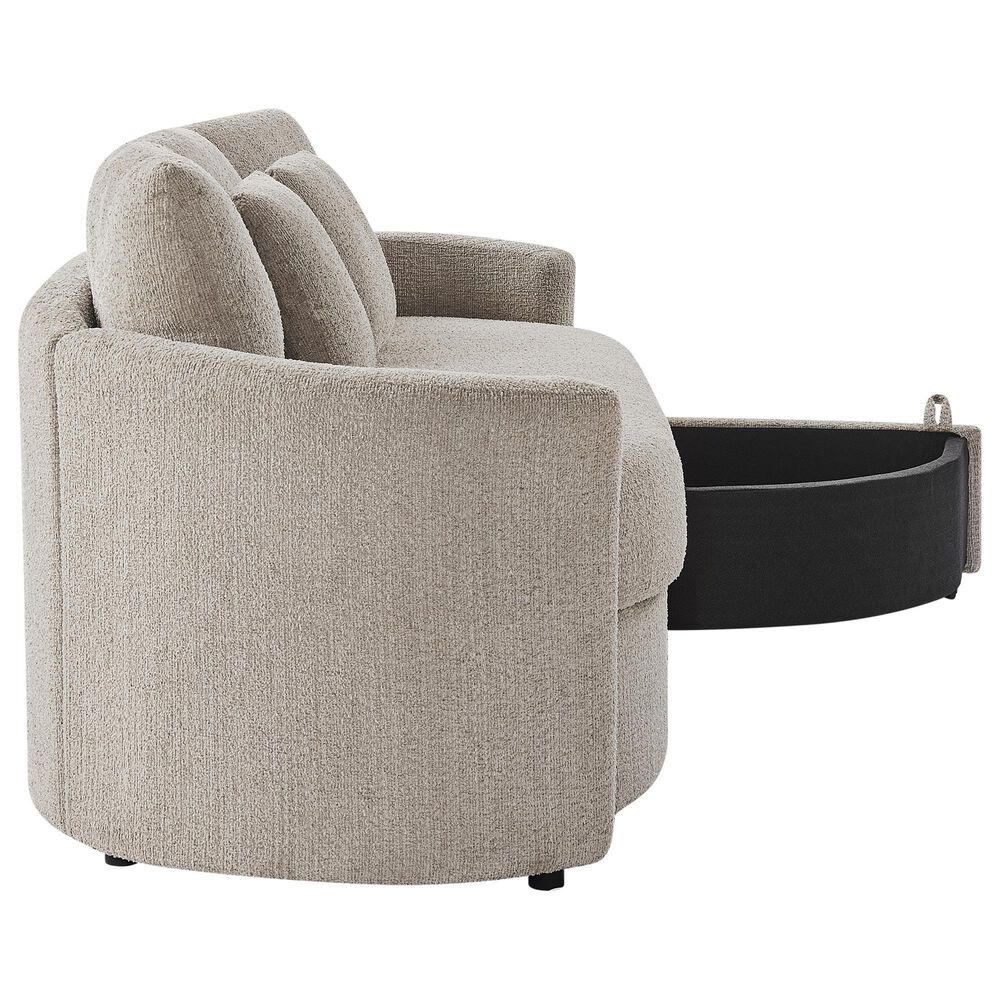 Lifestyle Solutions Beckett Stationary Storage Sofa in Taupe, , large