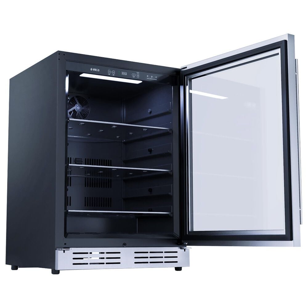 Elica 4.8 Cu. Ft. Glass Door Beverage and Wine Center in Stainless Steel, , large