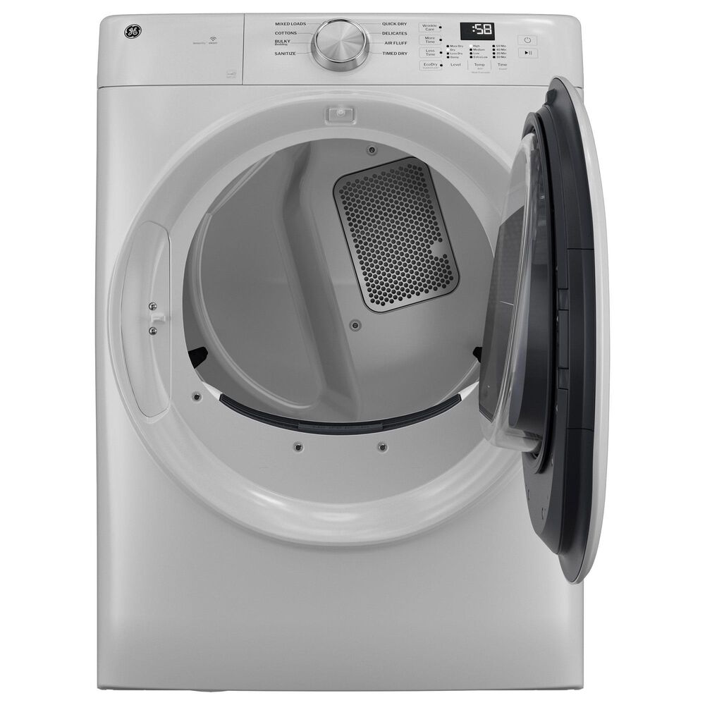 GE 7.8 Cu. Ft. Smart Front Load Gas Dryer in White, , large