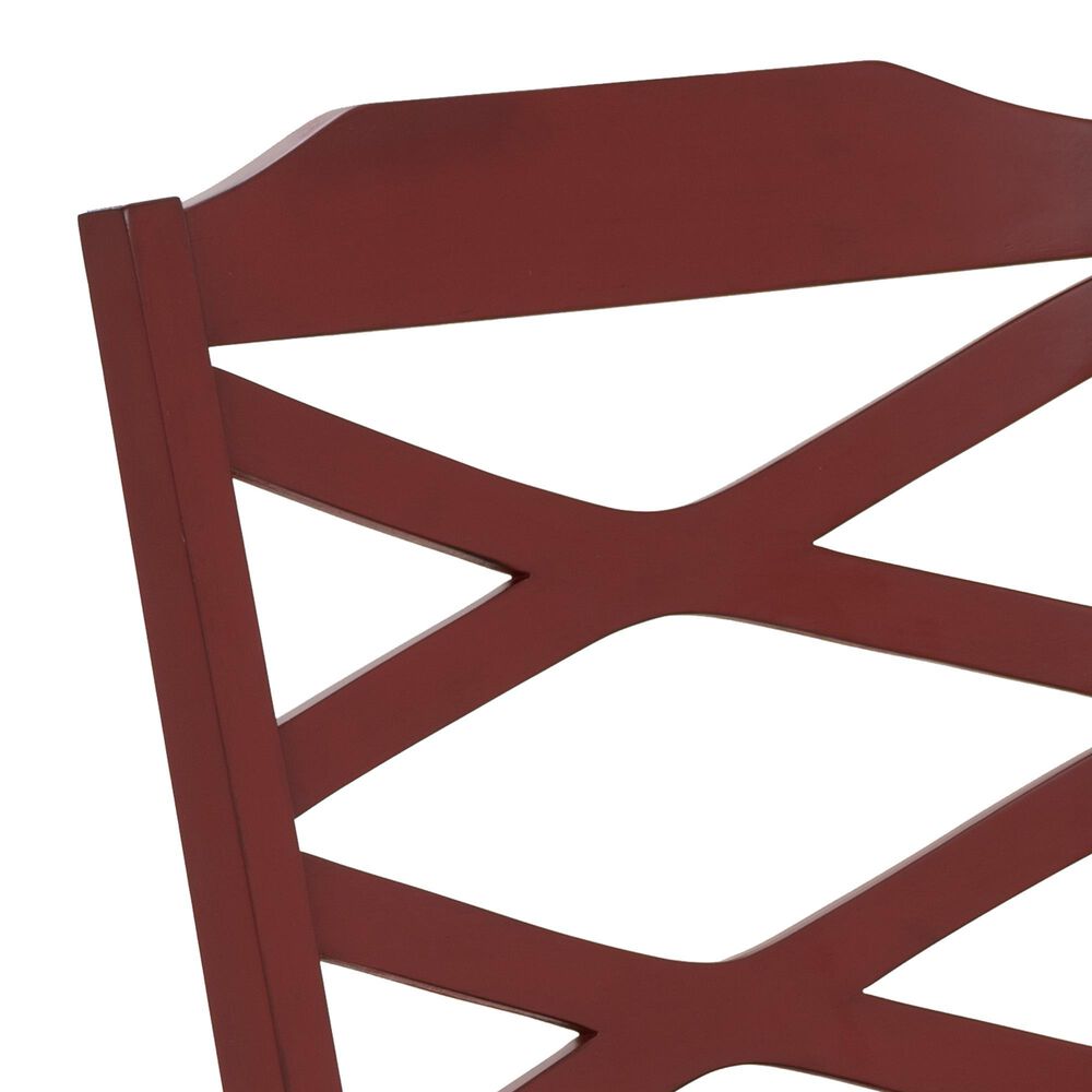 Linon Home Decor Trimble Dining Side Chair in Red Finish, , large