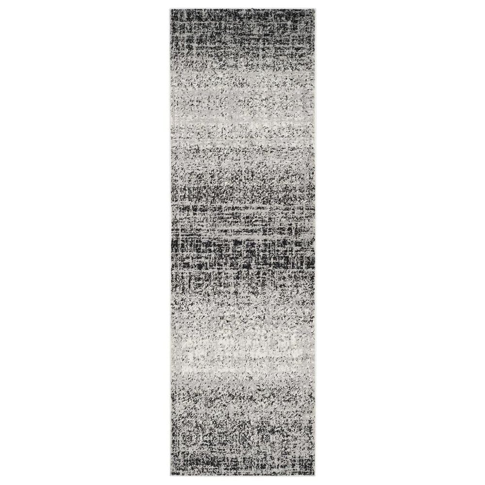 Safavieh Adirondack ADR116A 2&#39;6&quot; x 16&#39; Silver and Black Runner, , large