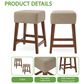 Valor Living Roscoe 26" Backless Counter Stool with Taupe Upholstery in Cherry, , large