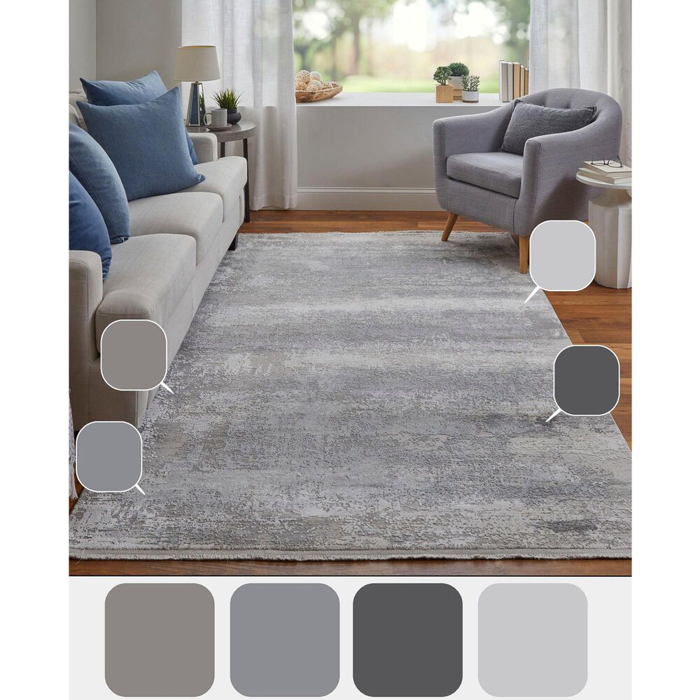 Feizy Cadiz Light Gray 11&#39;6&quot; x 14&#39;6&quot; Area Rug, , large