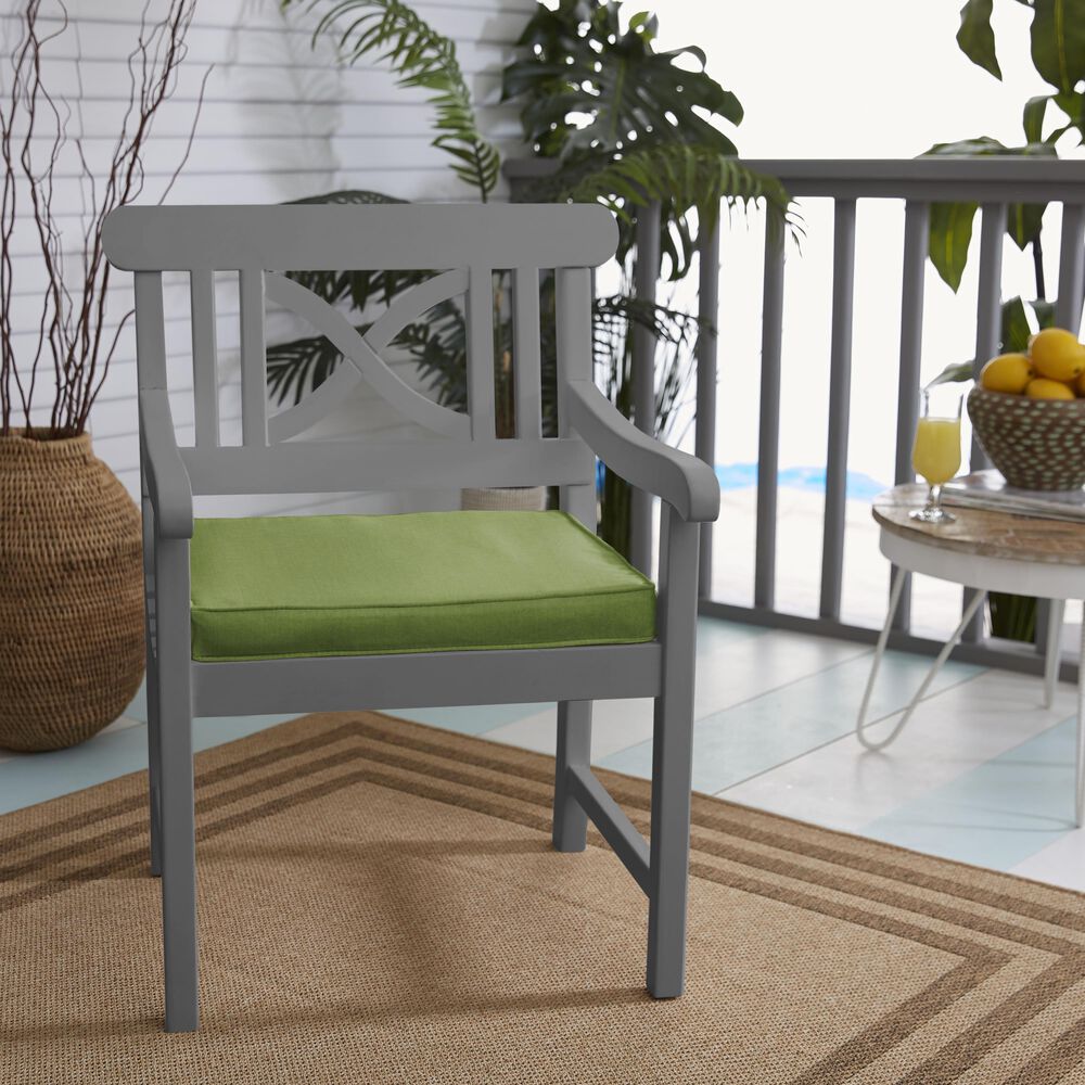 Sorra Home Sunbrella 17" Chair Pad in Spectrum Cilantro (Set of 2), , large