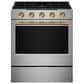 KitchenAid Handle and 5-Piece Knob Accessory Kit for Slide-In Convection Range in Brass, , large