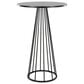 LumiSource Canary Contemporary Bar Table in Black Metal and Black Wood, , large