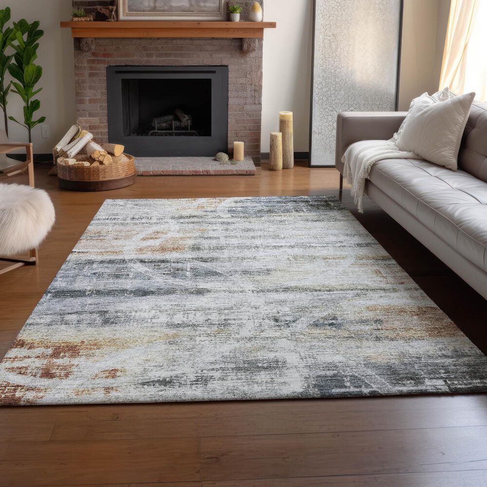 Dalyn Rug Company Neo NO3 8&#39; x 10&#39; Silver Area Rug, , large