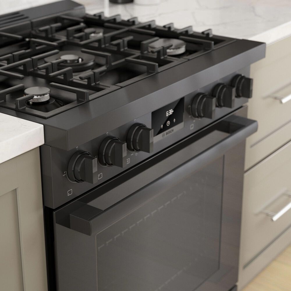Bosch 30&quot; Freestanding Gas Range in Black Stainless Steel, , large