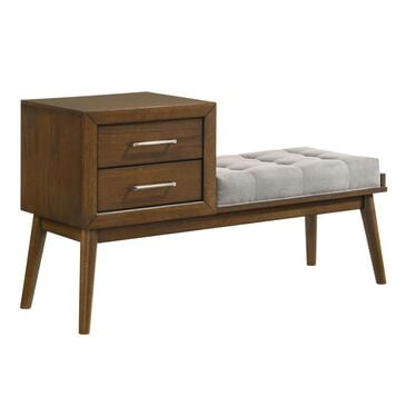 Mayberry Hill Malibu 2-Drawer Bench in Walnut, , large