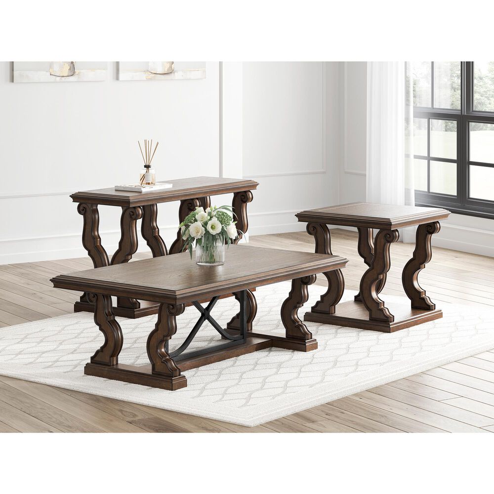 Ashley Maylee Cocktail Table in Dark Brown, , large