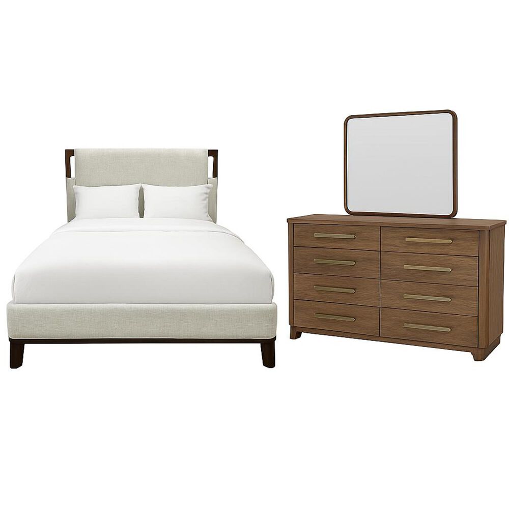 Riverside Furniture Delia 3-Piece Queen Panel Bedroom Set in Nouveau Walnut, , large