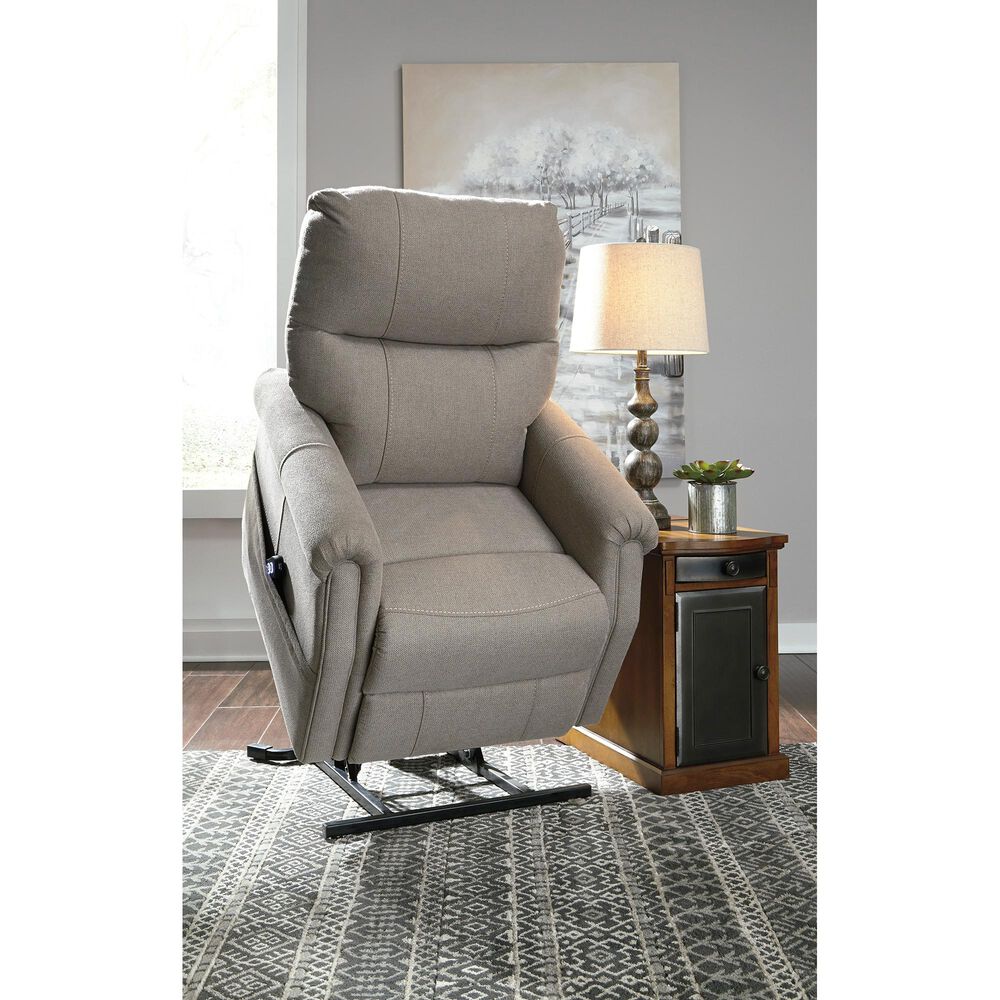 Signature Design by Ashley Markridge Power Lift Recliner in Gray, , large