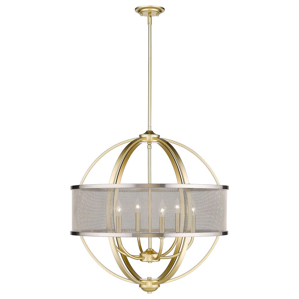 Golden Lighting Colson 6-Light Chandelier with Shade in Olympic Gold, , large