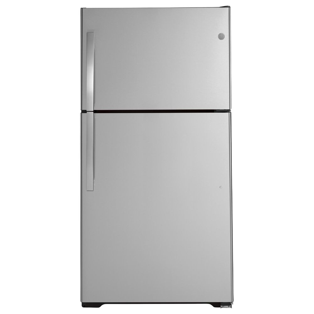 GE Appliances 21.9 Cu. Ft. Top-Freezer Refrigerator with ADA Compliant in Stainless Steel, , large