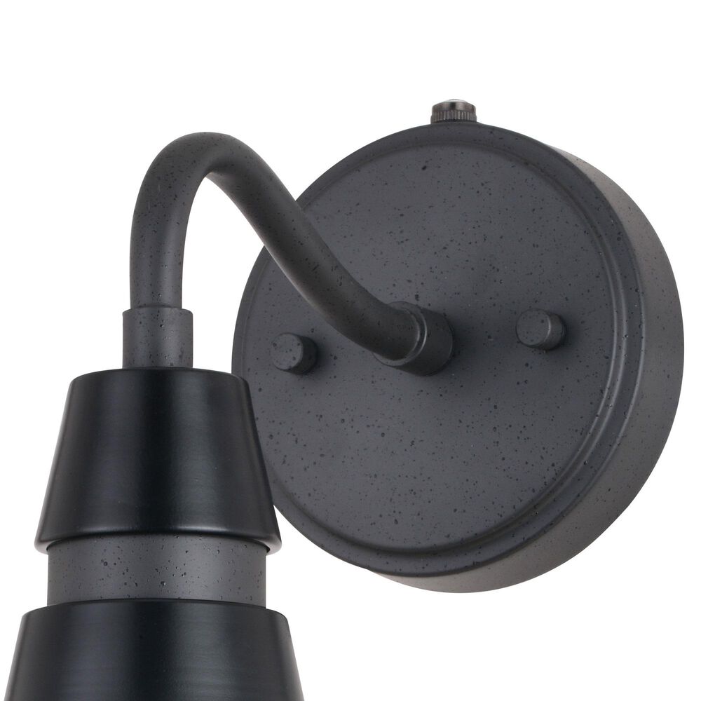Vaxcel Buena Park 1-Light Outdoor Wall Sconce in Vintage Black and Matte White, , large
