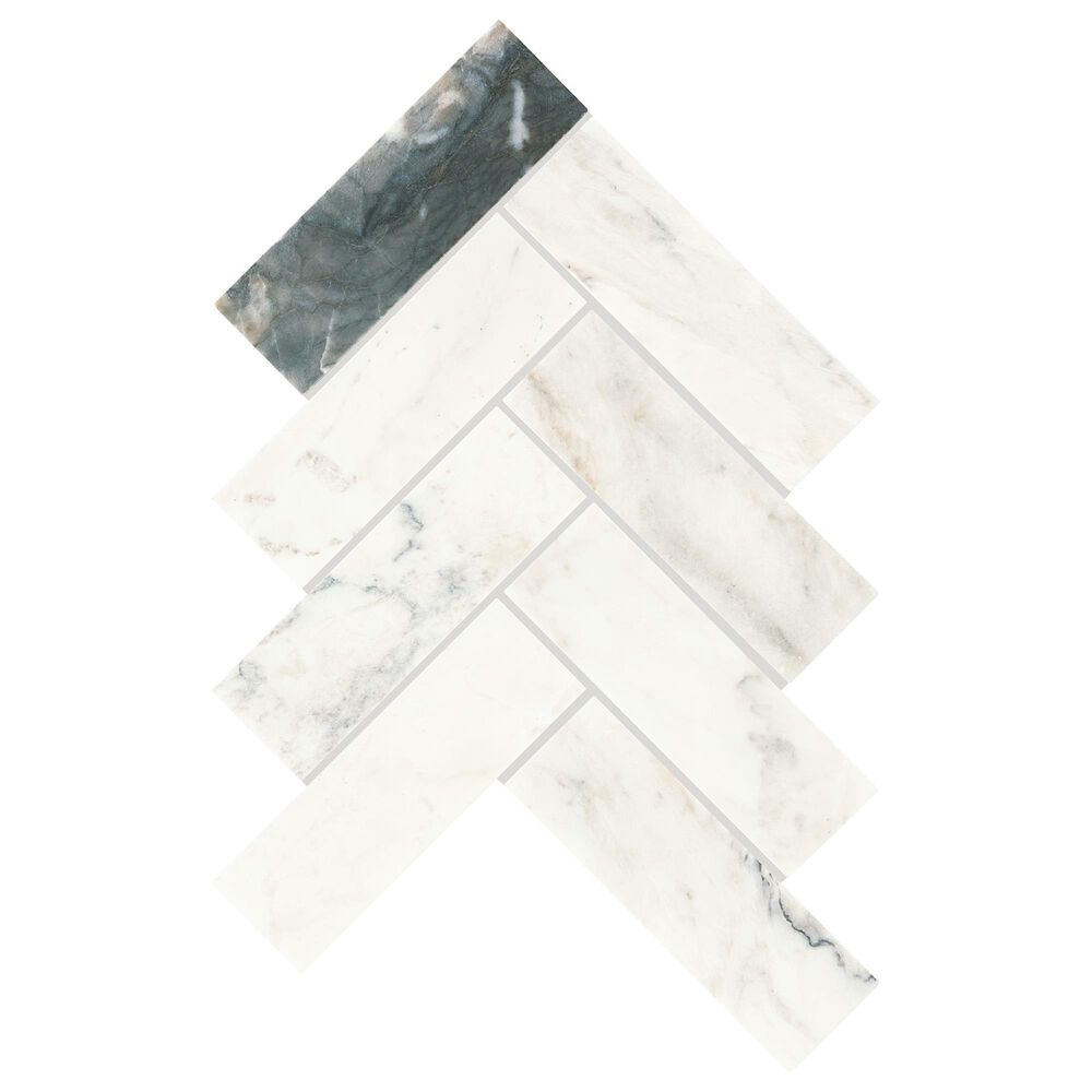 Dal-Tile Gamma Illusive 10"" X 15"" HERRING Natural Stone Mosaic Sheet, , large
