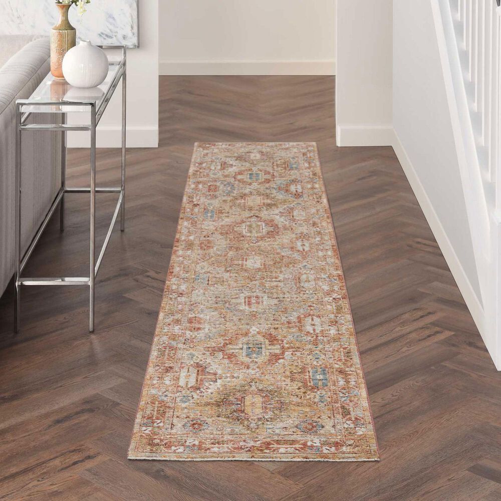 Nourison Sahar SHR01 2&#39;3&quot; x 10&#39;2&quot; Rust Runner, , large