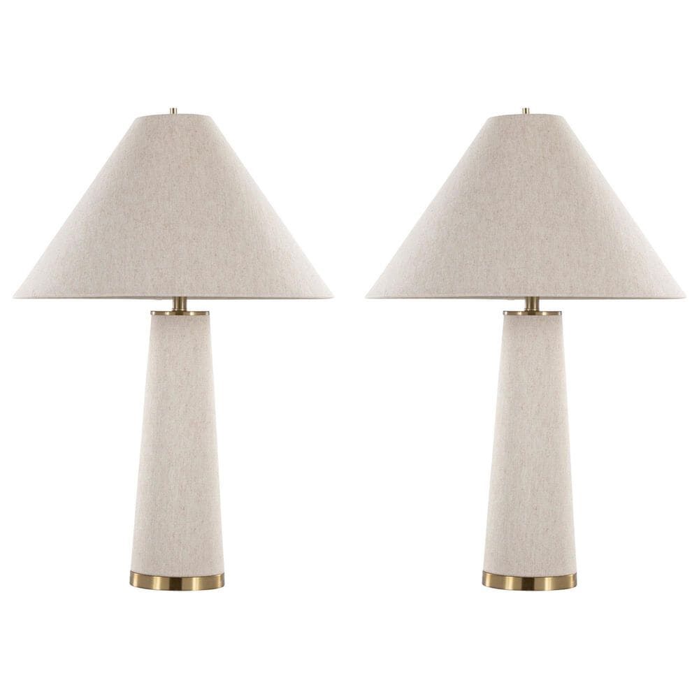 LumiSource Kona 28" Metal Table Lamp in Brass (Set of 2), , large