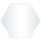 Maple and Jade 40" Hexagon Wood Wall Mirror with Thin Minimalistic Frame in White, , large