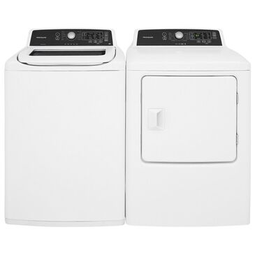 Frigidaire 4.1 Cu. Ft. High Efficiency Top Load Washer 6.7 Cu. Ft. Free-Standing Gas Dryer in White, , large