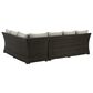 Ashley Brook Ranch 3-Piece Outdoor Sofa Sectional with Bench in Brown, , large