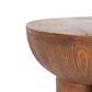 Hearth and Haven Iris Outdoor Round Side Table with 3 Cylindrical Legs in Brown, , large