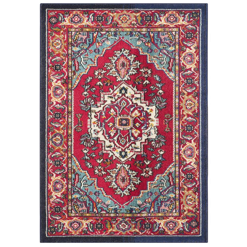 Safavieh Monaco MNC207C-4 4&#39; x 5&#39;7&quot; Red/Turquoise Area Rug, , large