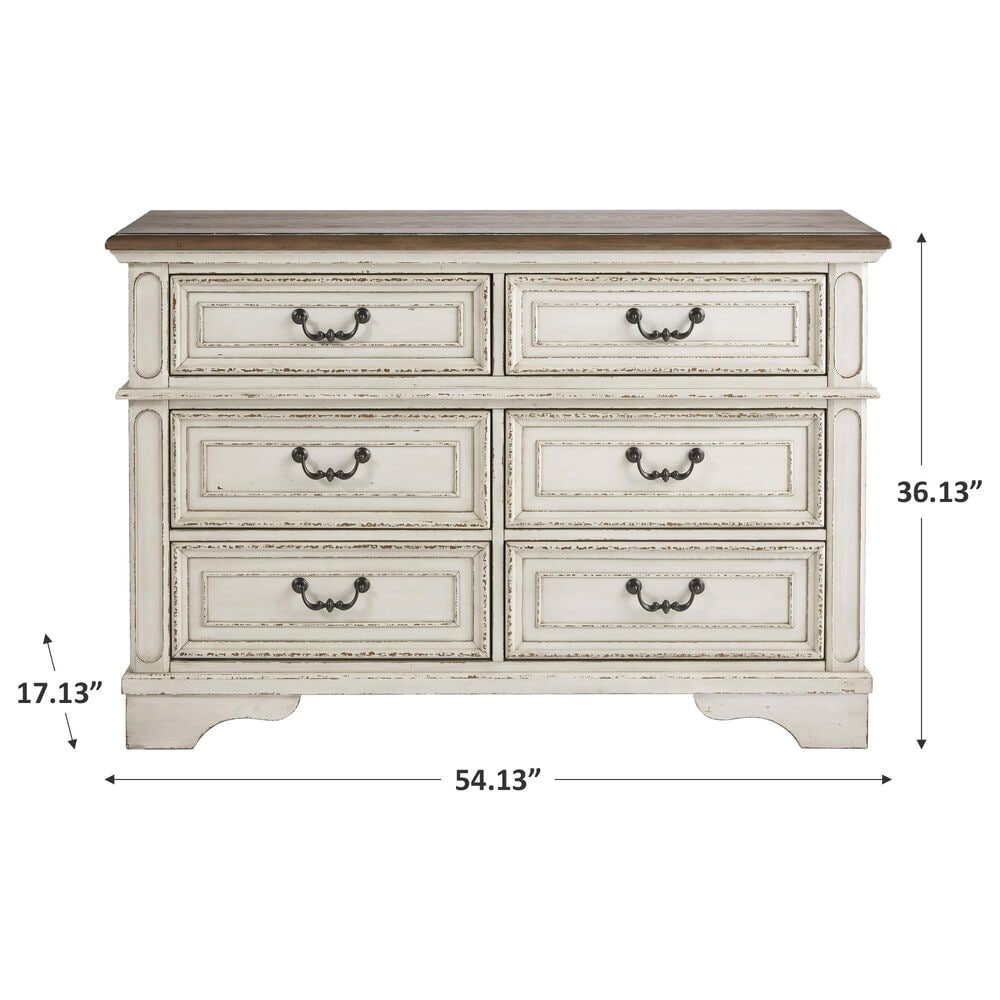 Ashley Realyn Youth Dresser in Chipped White, , large