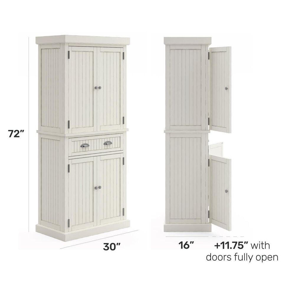 Homestyles Nantucket Pantry in Off-White, , large