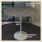 Leisuremod LeisureMod Verve Collection Modern Bar Height Table White Base with 48 Round Marble Grey Sintered Stone Top, , large