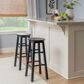 Linon Home Decor Abby 29" Bar Stool in Navy, , large