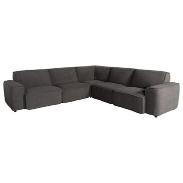MotoMotion 5-PC Sectional W/Audio in Smoke, , large