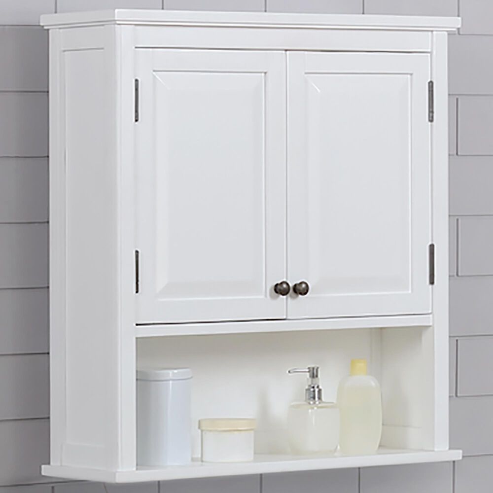 Timberlake Dorset 29&quot; Dorset Over Toilet Hutch with Mixed Storage in White, , large