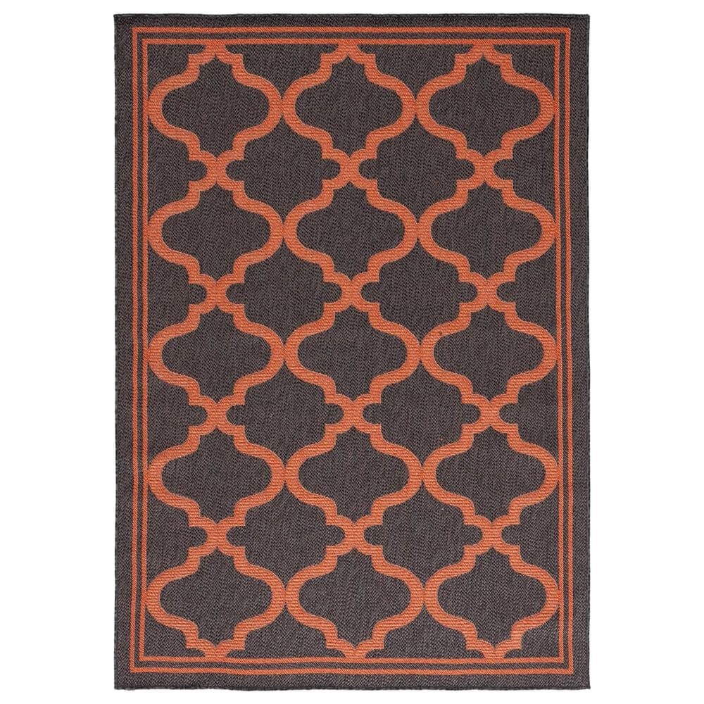 Safavieh Bermuda 9" x 12" Charcoal and Rust Indoor/Outdoor Area Performance Rug, , large