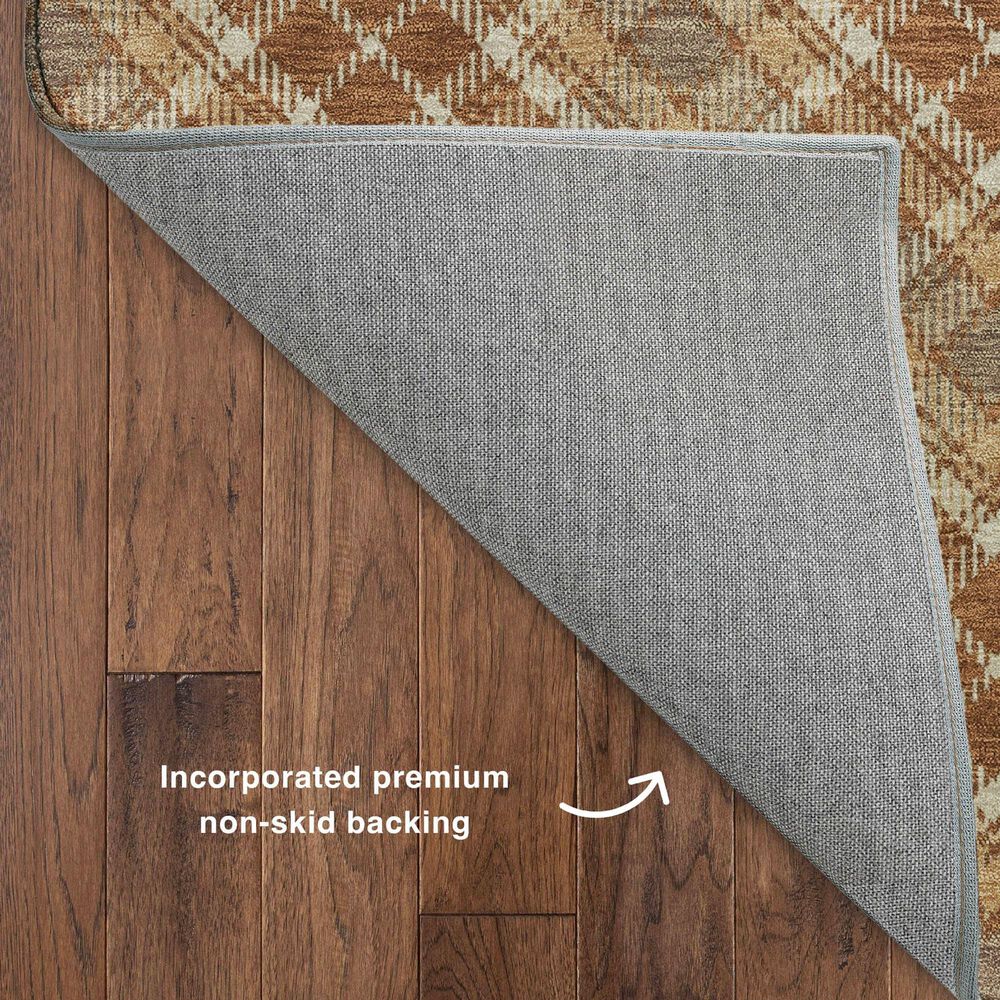 Dalyn Rug Company Soft Essentials Plaid Paprika 2'3" x 7'6" Indoor/Outdoor Runner, , large