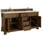 James Martin Vanities Brookfield 72" Double Bathroom Vanity in Honey Oak with 3cm Victorian Silver Quartz Top and Rectangular Sinks, , large