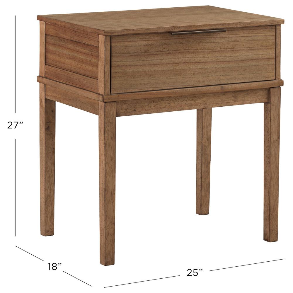 Riva Ridge Cyrus 1 Drawer Nightstand in Almond Bisque, , large