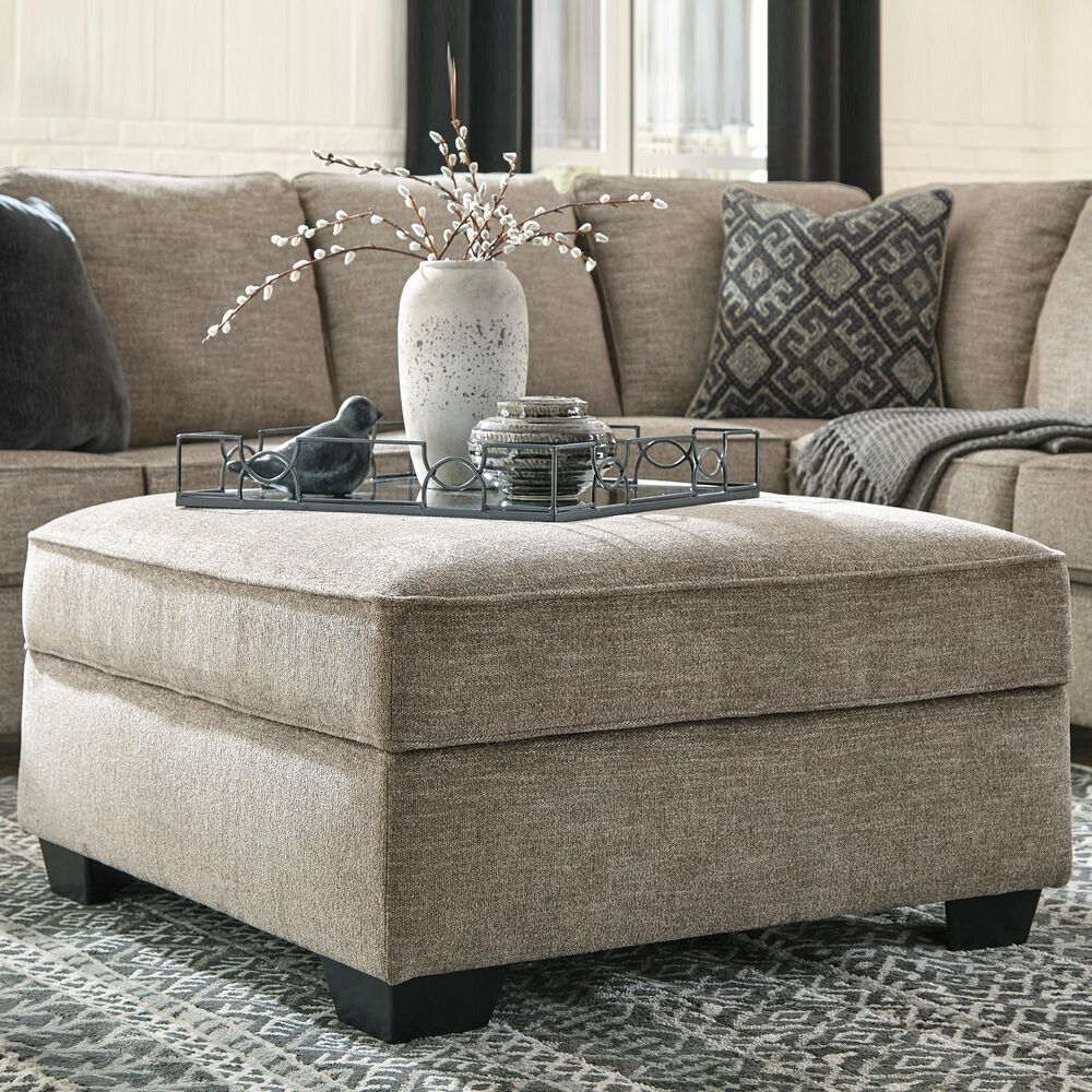 Signature Design by Ashley Bovarian Storage Ottoman in Stone, , large