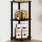 HOMLUX Turn-N-Tube 3-Tier Corner Bookshelf in Espresso and Black, , large