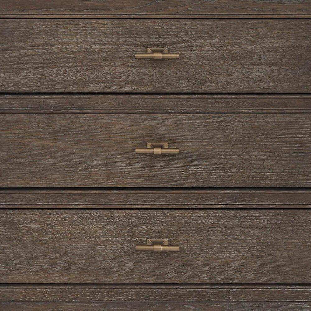 Furniture Worldwide Montclair Cocoa 3-Drawer Nightstand in Medium Brown with Outlets and USB Ports, , large