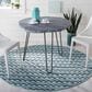 Safavieh Montauk 6" Round Turquoise, Blue and Black Area Rug, , large