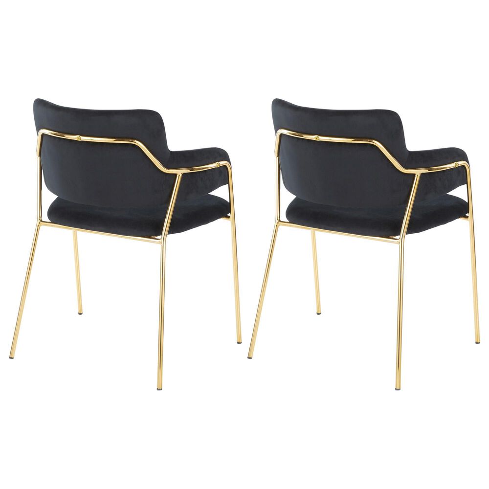 Lumisource Napoli Chair in Black and Gold &#40;Set of 2&#41;, , large