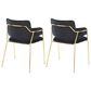Lumisource Napoli Chair in Black and Gold (Set of 2), , large