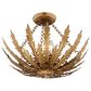 Vaxcel International Co. Ltd. Ozette 3-Light Semi-Flush Mount in Painted Gold, , large
