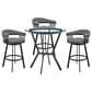 Blue River Naomi and Chelsea 4-Piece Counter Height Dining Set in Matte Black, , large