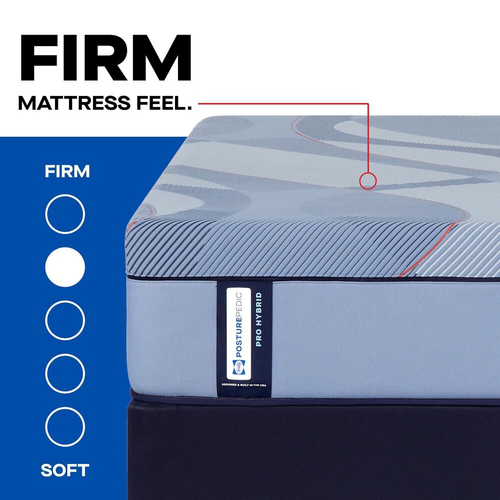 Sealy Posturepedic Pro Wilkins Firm Hybrid Queen Mattress with Ease 4.0 Adjustable Base, , large