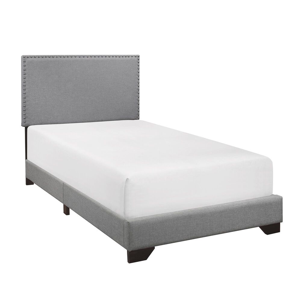 The Monday Company Twin Upholstered Bed in Gray, , large