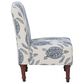 Linon Home Decor Hawksbill Accent Chair in Indigo and Cream, , large