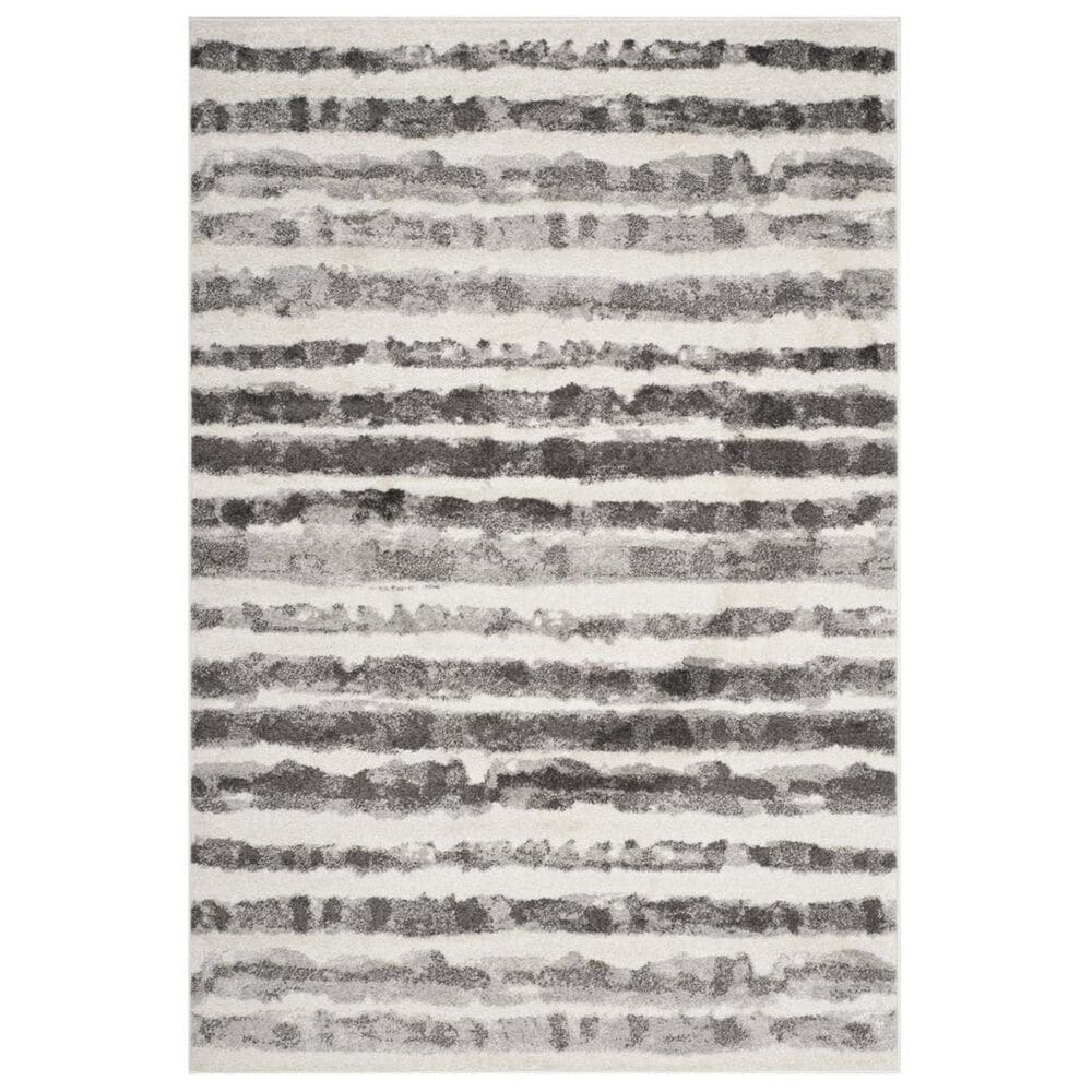 Safavieh Adirondack ADR126N 5&#39;1&quot; x 7&#39;6&quot; Ivory and Charcoal Area Rug, , large