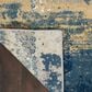Nourison Twilight 2" x 3" Navy and Gold Area Rug, , large